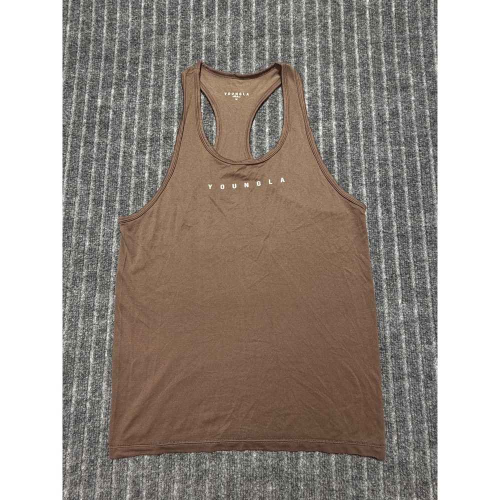 YoungLA Hydro Cool Tank Womens Medium Brown Sport Gym Athleisure